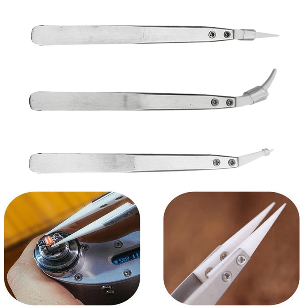 정전기 방지 세라믹 팁 핀셋 3개 세트, 전자 제품 수 - Electronics Repair Hobby 리뷰 및 가격