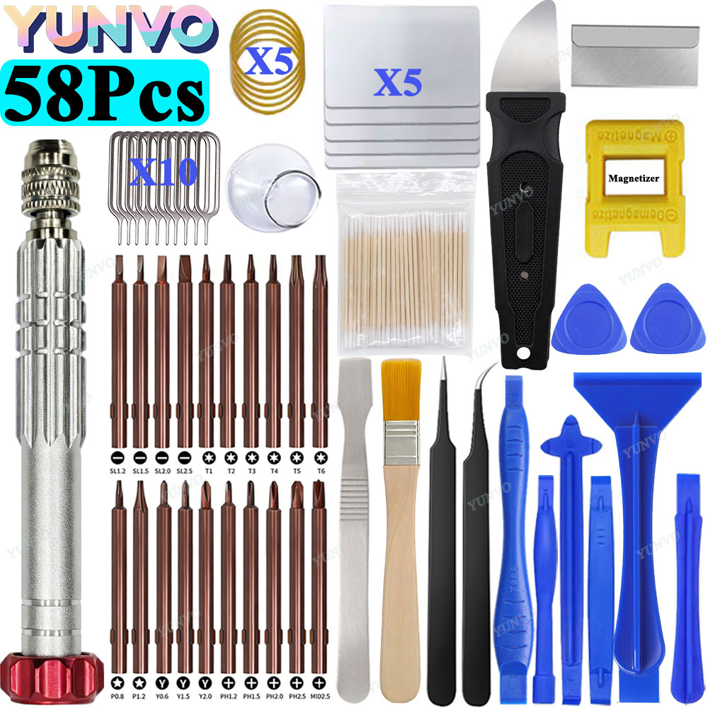 58 in 1 정밀 드라이버 세트 전문 수리 키트 분해 - Phone Opening Tool 리뷰 및 가격