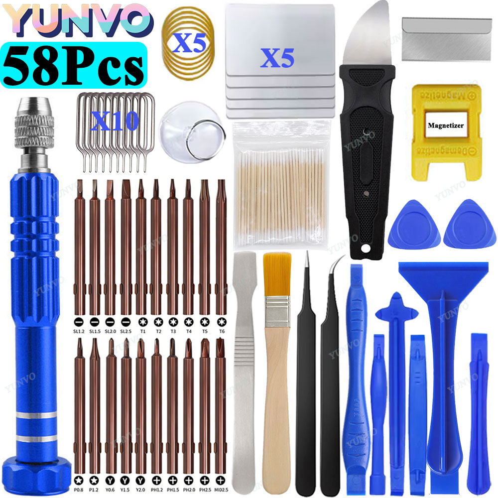 58 in 1 정밀 드라이버 세트 전문 수리 키트 분해 - Phone Opening Tool 리뷰 및 가격