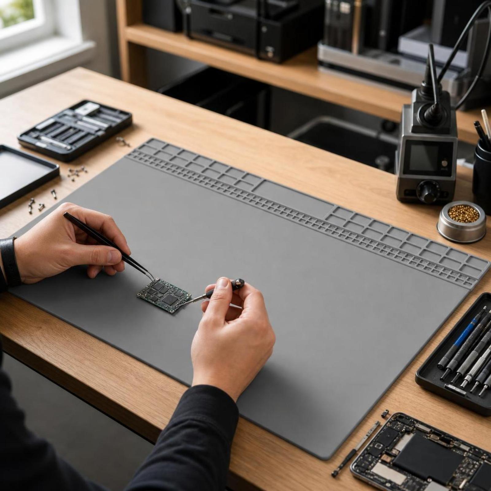 전자 제품 작업대용 내열성 실리콘 납땜 매트, 정리용  - Electronics Repair In Usa 리뷰 및 가격